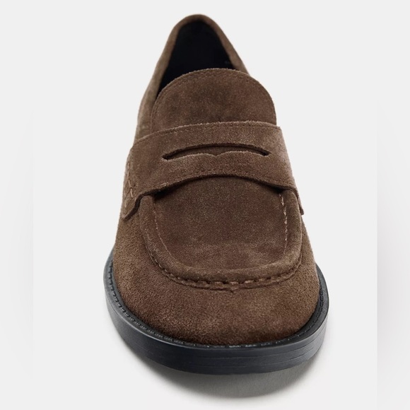 ZARA SPLIT LEATHER LOAFERS - Picture 5 of 8